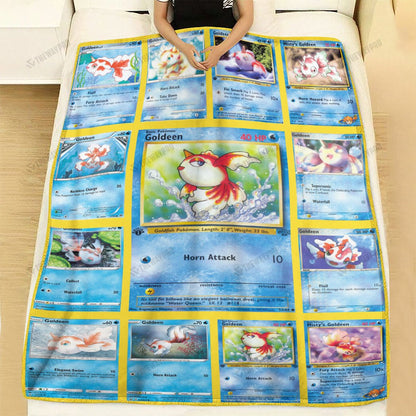 Anime Goldeen Custom Soft Blanket