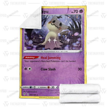 Anime Mimikyu Darkness Ablaze Custom Soft Blanket