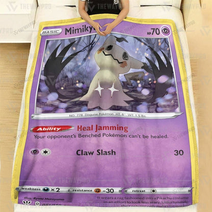 Anime Mimikyu Darkness Ablaze Custom Soft Blanket