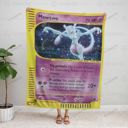 Anime Mewtwo Expedition Custom Soft Blanket