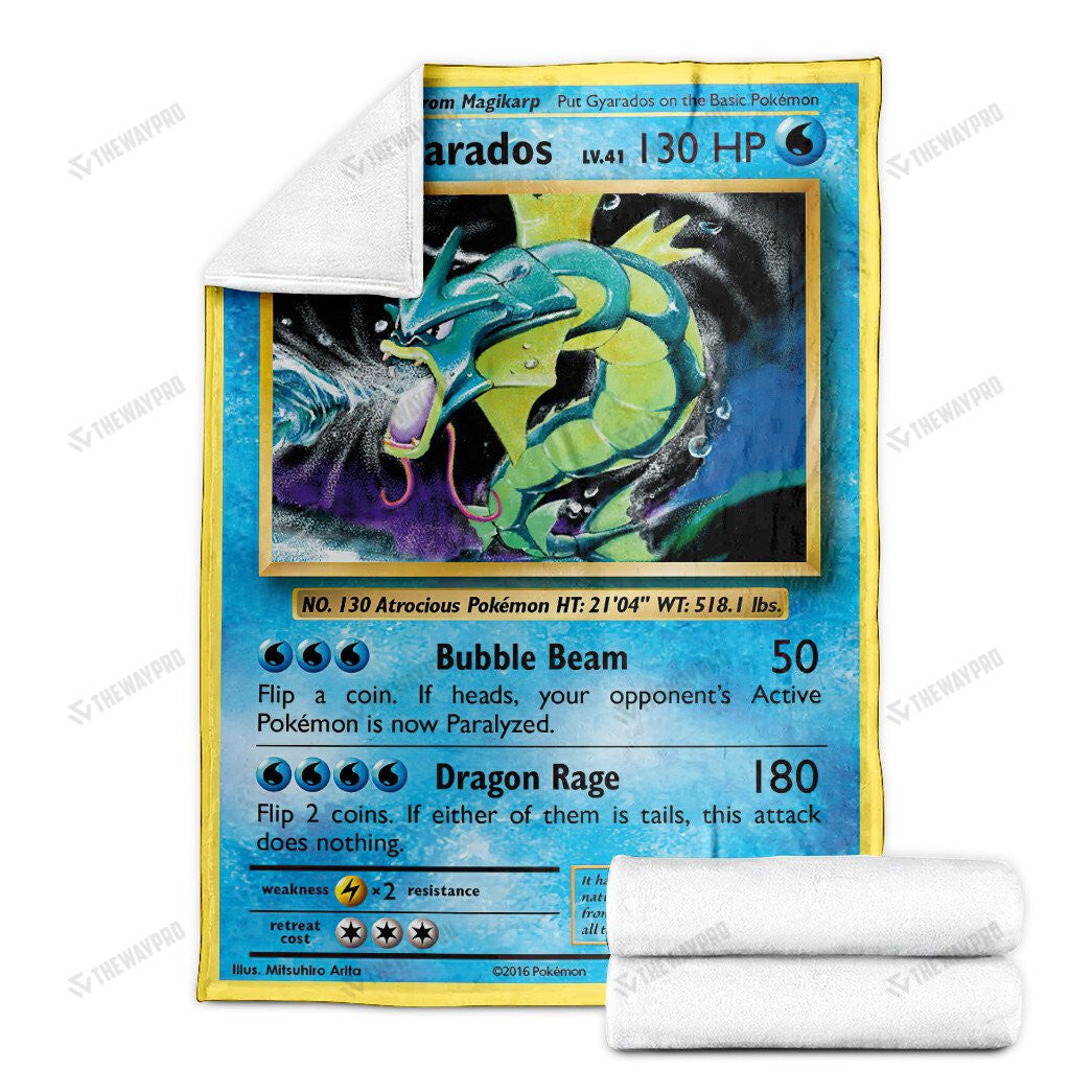 Anime Gyarados Evolutions Custom Soft Blanket
