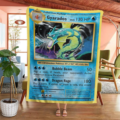 Anime Gyarados Evolutions Custom Soft Blanket