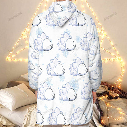 Anime Pkm Snom Custom Fleece Blanket Hoodie