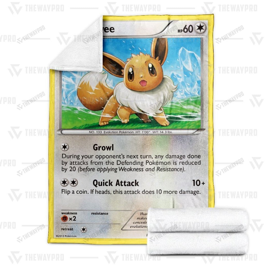 Anime Eevee Plasma Freeze Custom Soft Blanket