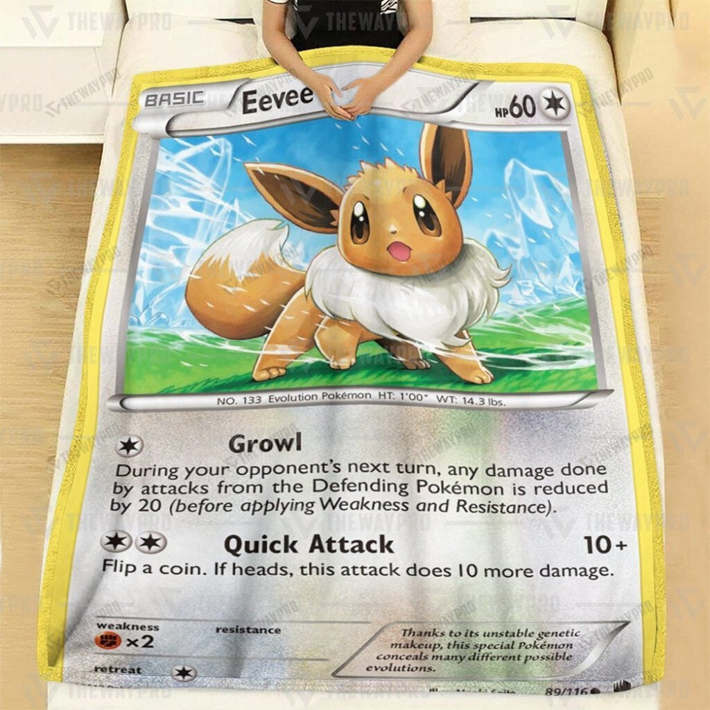 Anime Eevee Plasma Freeze Custom Soft Blanket