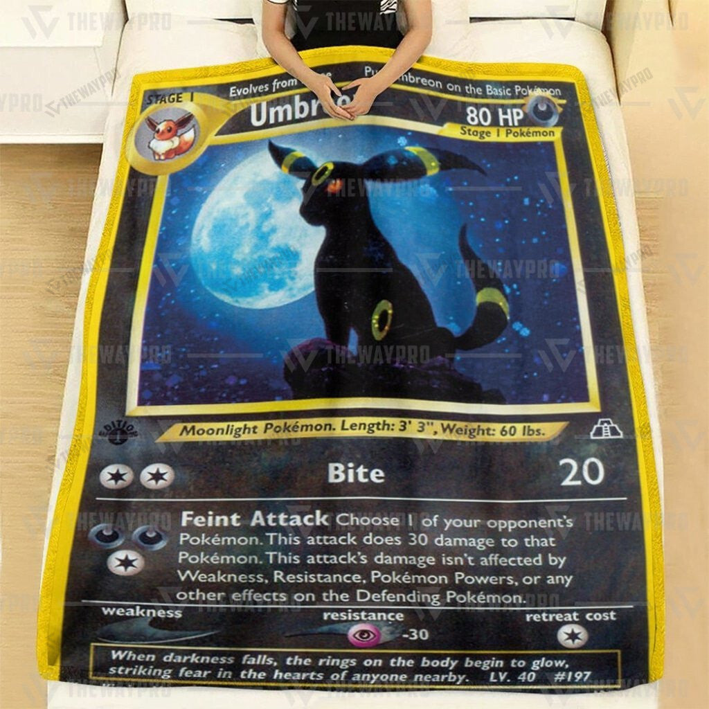 Anime Umbreon Neo Discovery Custom Soft Blanket