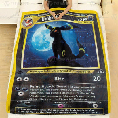 Anime Umbreon Neo Discovery Custom Soft Blanket