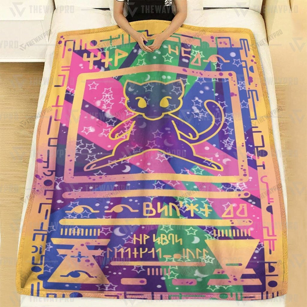 Anime Ancient Mew Custom Soft Blanket