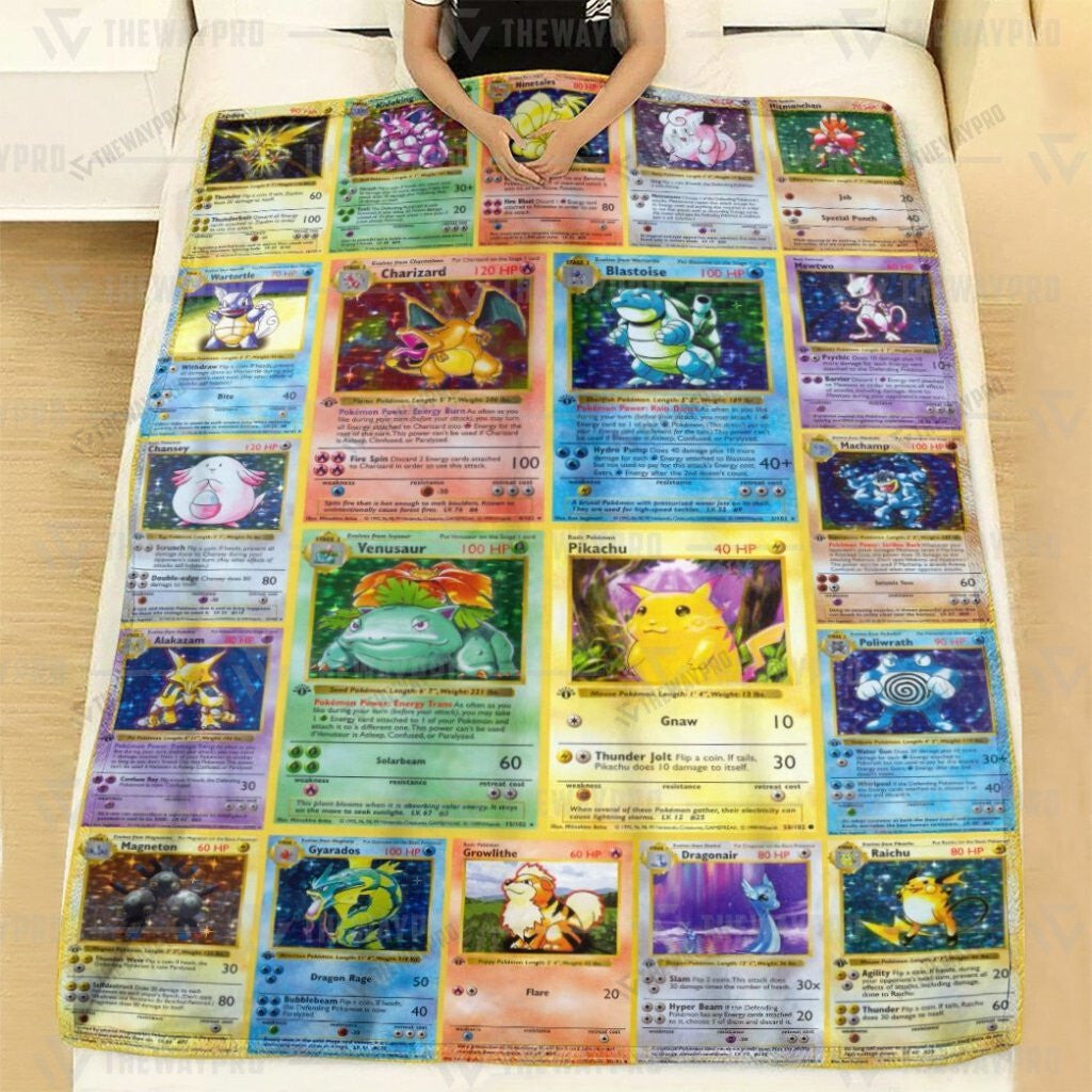 Anime 1st Edition Cards Custom Soft Blanket