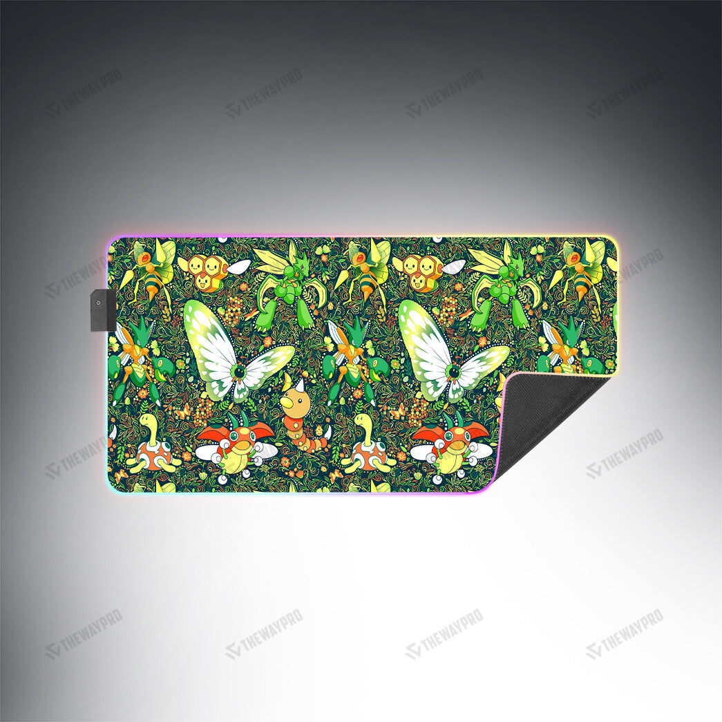 Bug Type Pattern Custom Led Mousepad