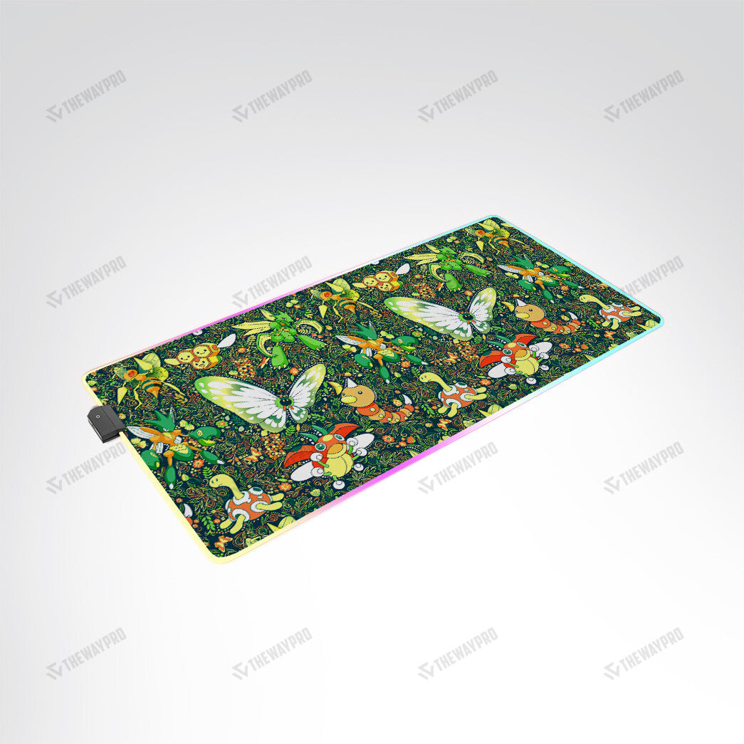 Bug Type Pattern Custom Led Mousepad