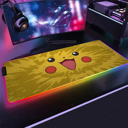 Pikachu Face Tiedye Custom Led Mousepad