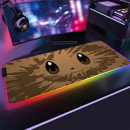 Eevee Face Tiedye Custom Led Mousepad