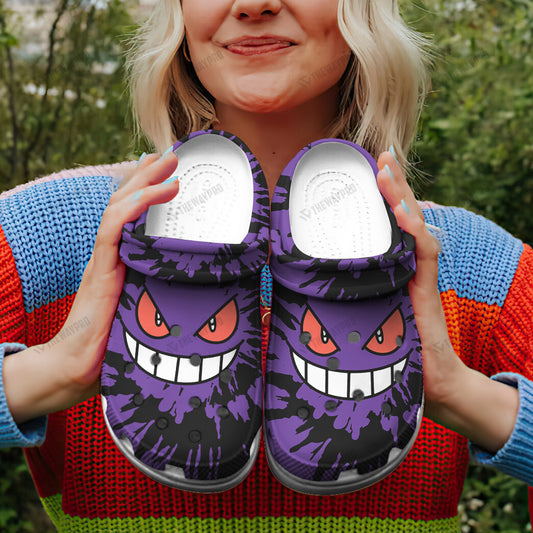 Gengar Tie Dye Face Custom Classic Clogs