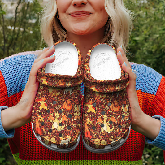 Fire Type Pattern Custom Classic Clogs