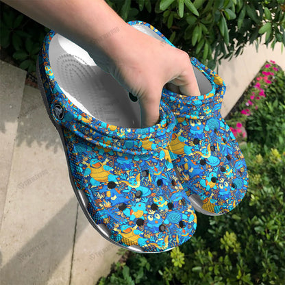 Water Type Pattern Custom Classic Clogs