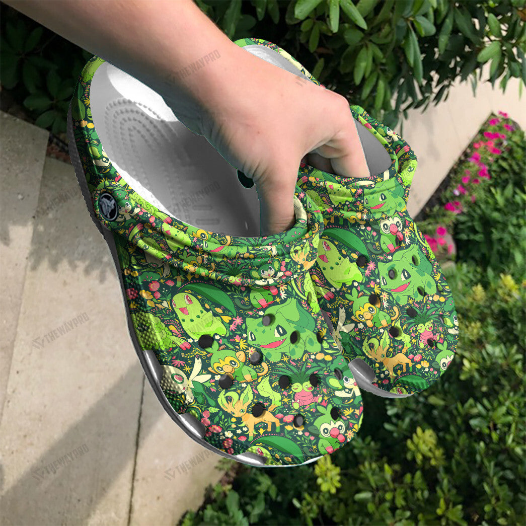 Grass Type Pattern Custom Classic Clogs