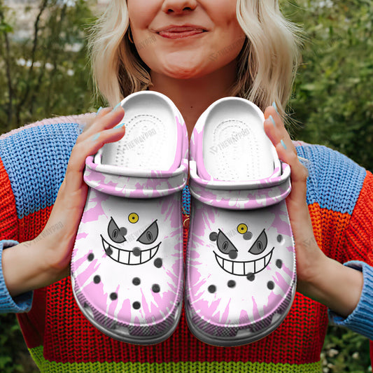 Shiny Mega Gengar Tie Dye Face Custom Classic Clogs