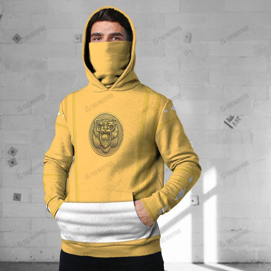 Mighty Morphin Ninjetti Yellow Bear Ranger Custom Snood Hoodie