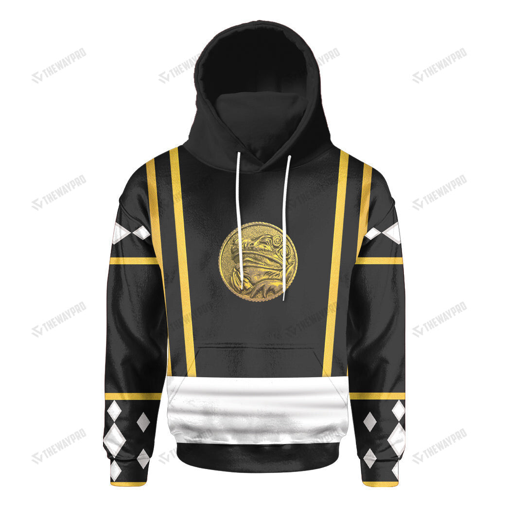 Mighty Morphin Ninjetti Black Frog Ranger Custom Snood Hoodie