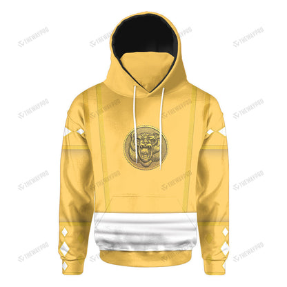 Mighty Morphin Ninjetti Yellow Bear Ranger Custom Snood Hoodie
