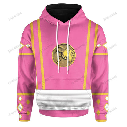 Mighty Morphin Power Ranger Ninja Rangers Pink Crane Custom Hoodie