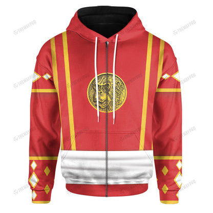 Mighty Morphin Power Ranger Ninja Rangers Red Ape Custom Hoodie