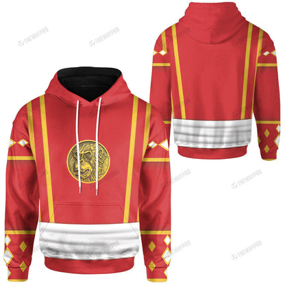 Mighty Morphin Power Ranger Ninja Rangers Red Ape Custom Hoodie