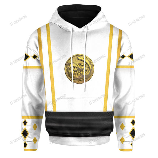 Mighty Morphin Power Ranger Ninja Rangers White Falcon Custom Hoodie