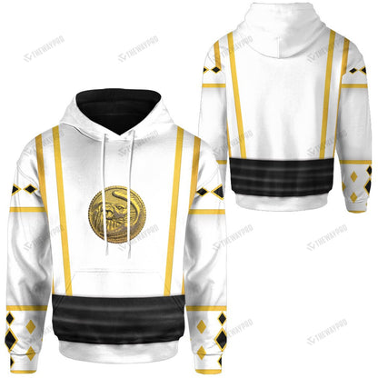 Mighty Morphin Power Ranger Ninja Rangers White Falcon Custom Hoodie