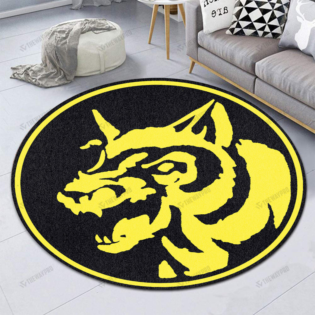 Mighty Morphin Power Rangers The Wolf Custom Round Carpet