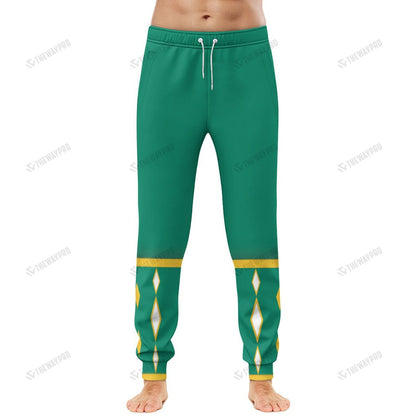 Mighty Morphin Power Ranger Ninja Rangers Green Dragon Custom Sweatpants