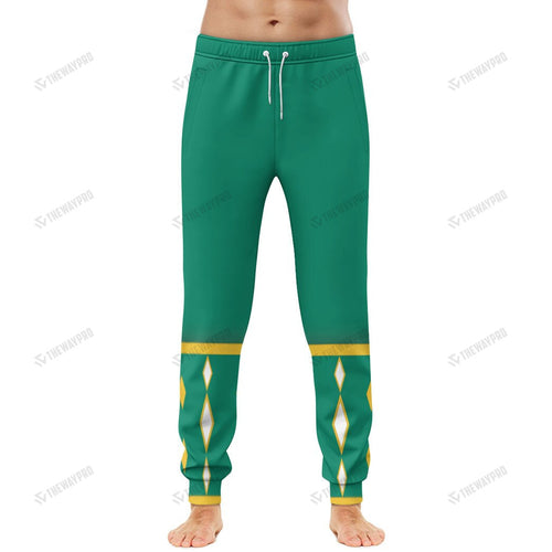 Mighty Morphin Power Ranger Ninja Rangers Green Dragon Custom Sweatpants