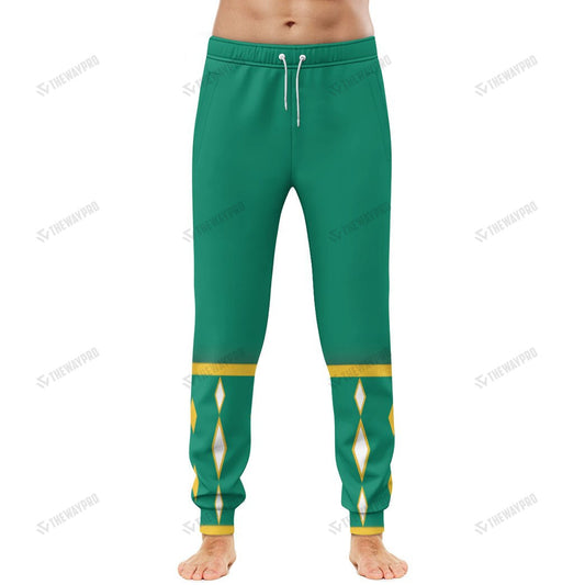 Mighty Morphin Power Ranger Ninja Rangers Green Dragon Custom Sweatpants