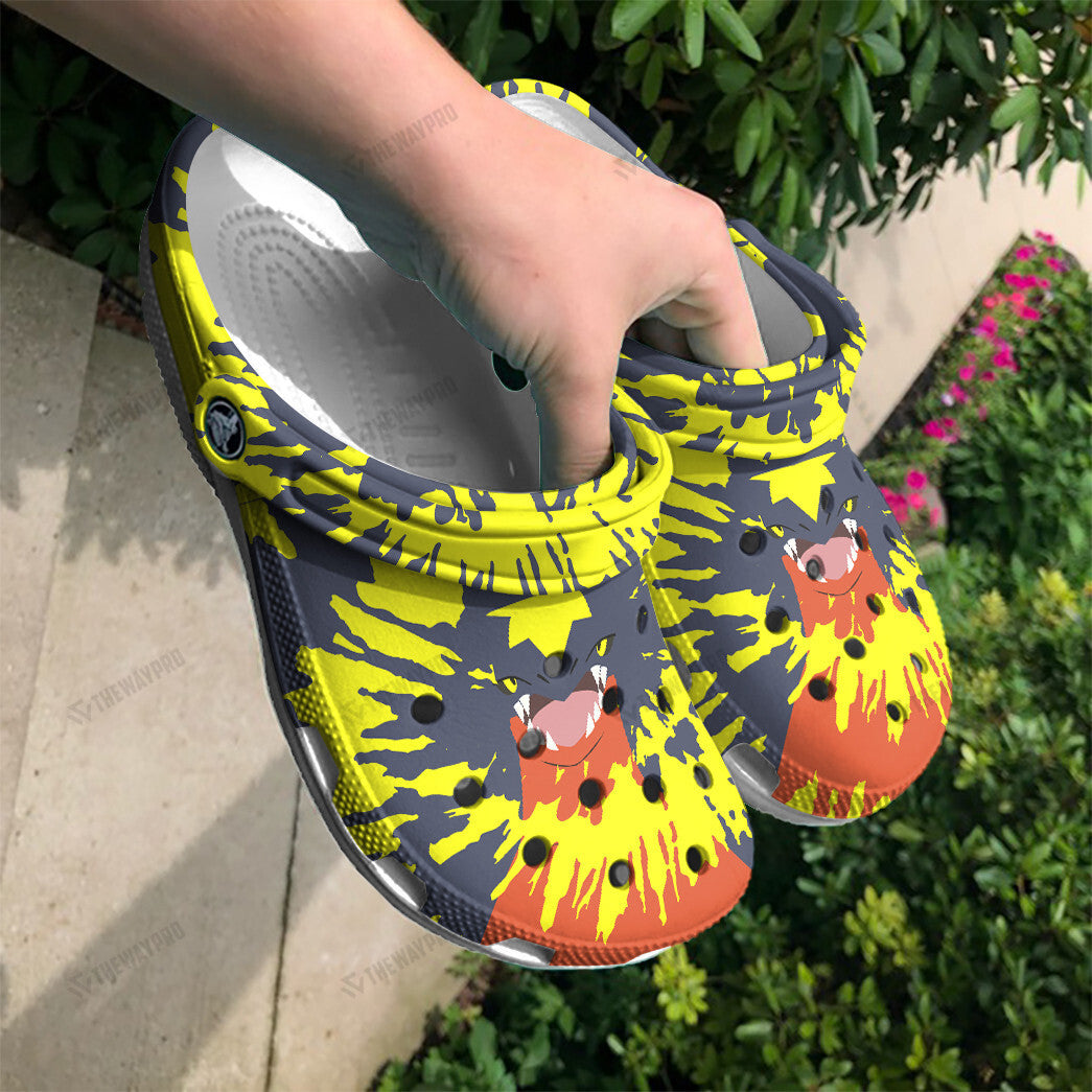 Garchomp Tie Dye Face Custom Classic Clogs