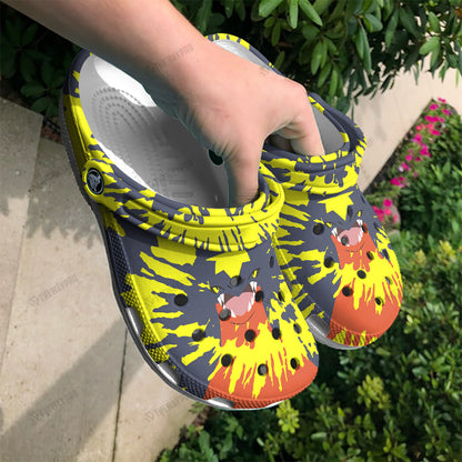 Garchomp Tie Dye Face Custom Classic Clogs