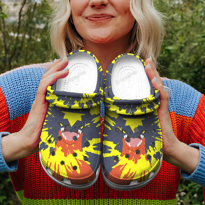Garchomp Tie Dye Face Custom Classic Clogs