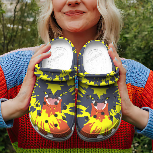 Garchomp Tie Dye Face Custom Classic Clogs