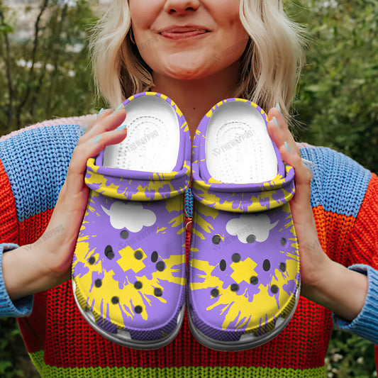 Drifloon Tie Dye Face Custom Classic Clogs
