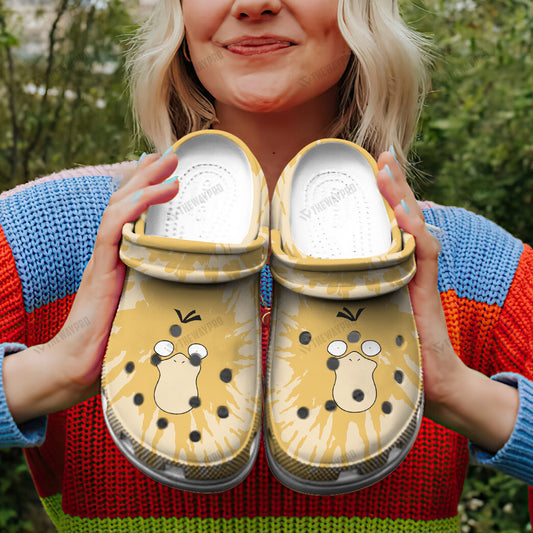 Psyduck Tie Dye Face Custom Classic Clogs