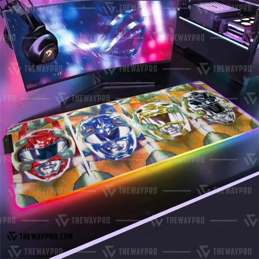 Power Rangers Tmnt Helmets Custom Led Mousepad 9.8 X 11.8 Bo0804225