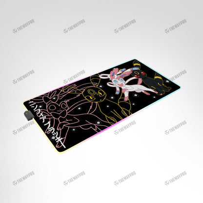 Sylveon And Umbreon Black Version Custom Led Mousepad