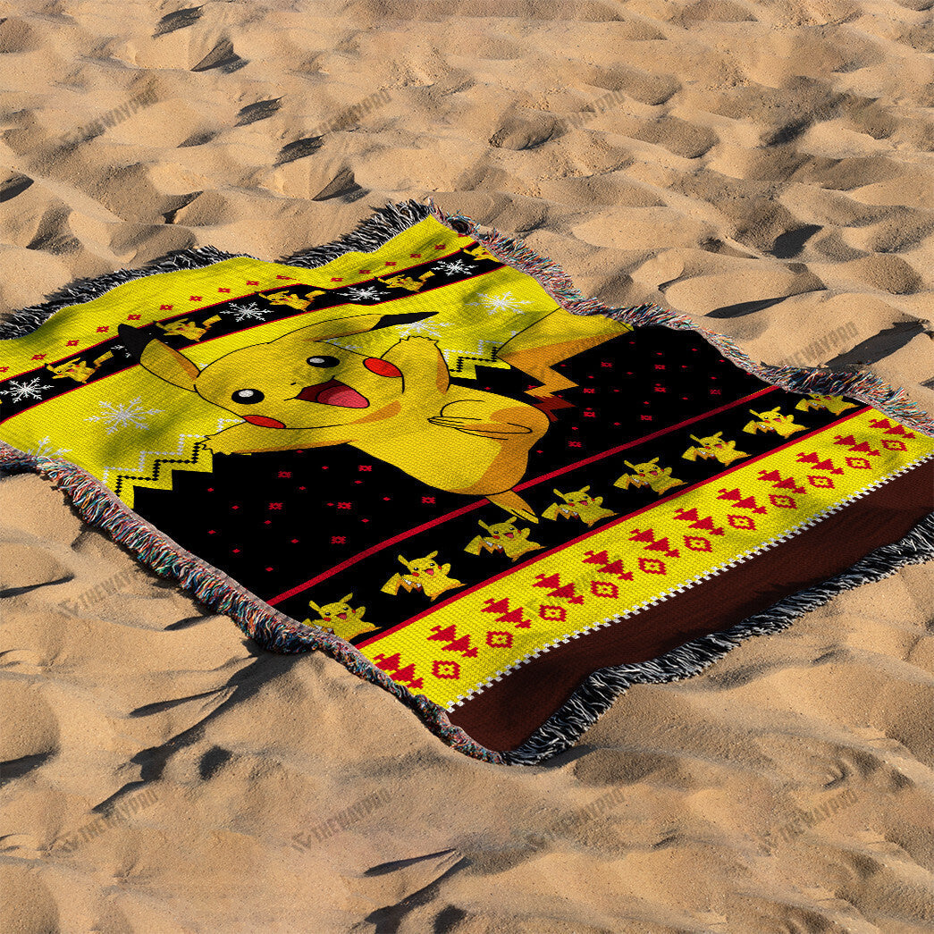 Pikachu Custom Woven Blanket