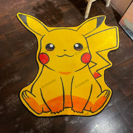 Pikachu Custom Shape Rug