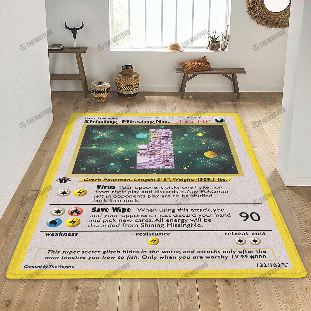 1st Edition MissingNo. Holo Rare Vintage Custom Rug