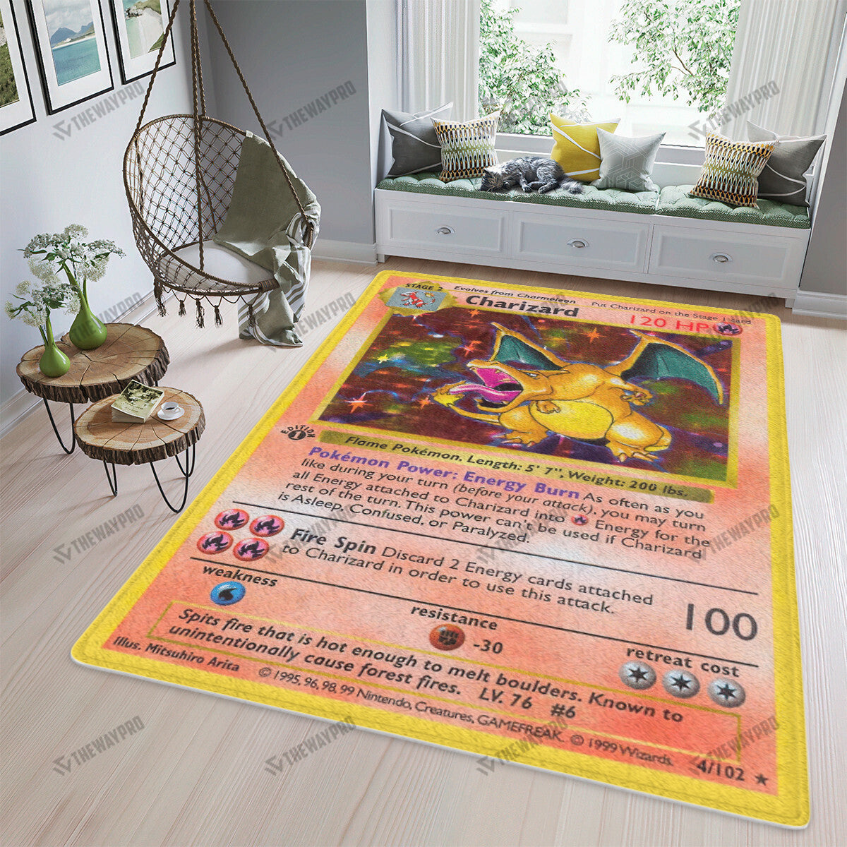Charizard Card Custom Rug