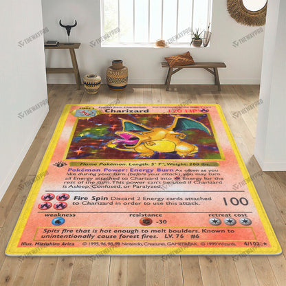 Charizard Card Custom Rug