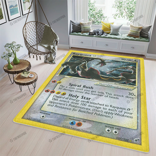 Rayquaza Card Custom Rug