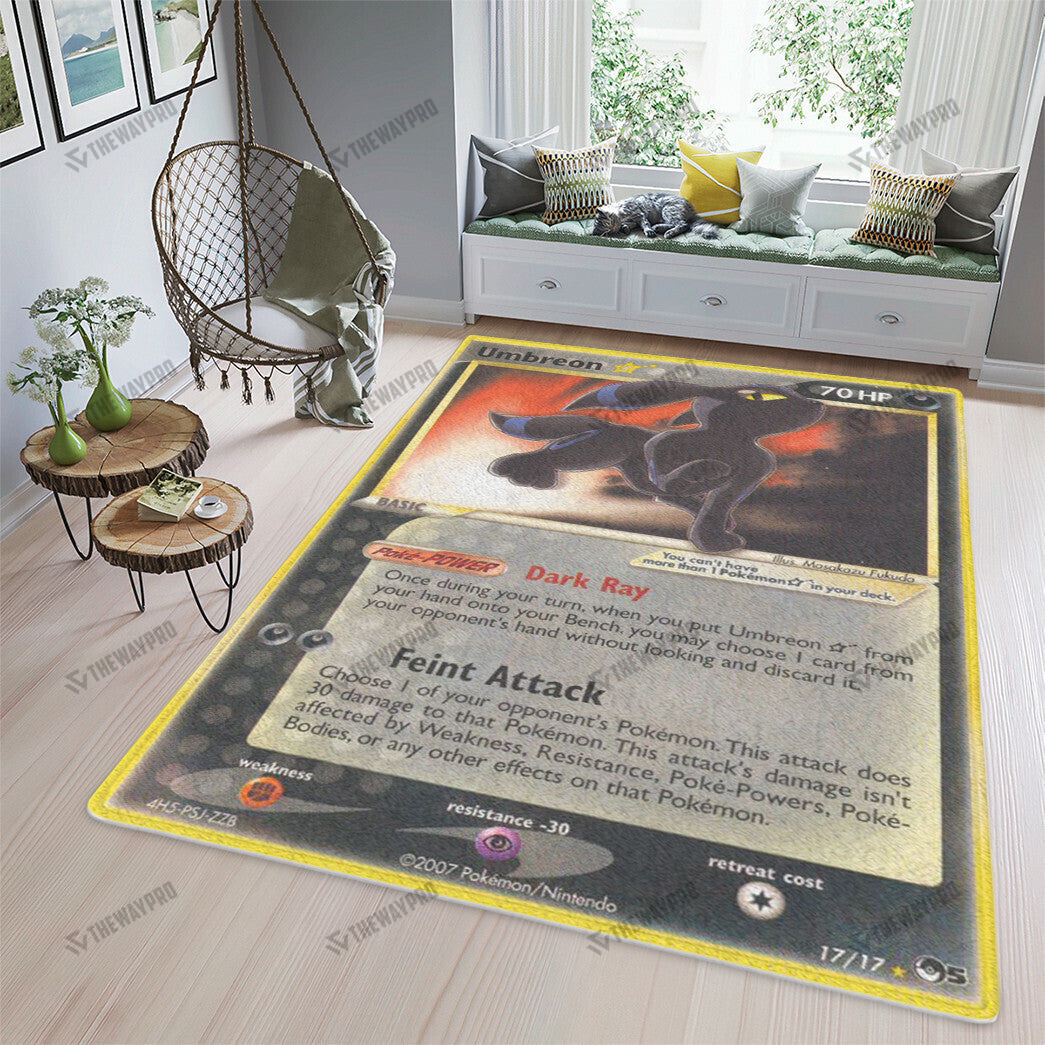 Gold Star Umbreon Custom Rug