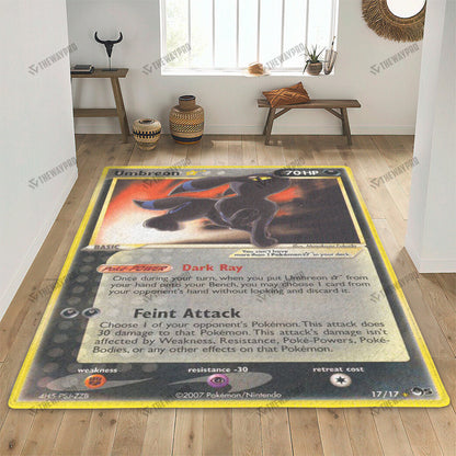 Gold Star Umbreon Custom Rug